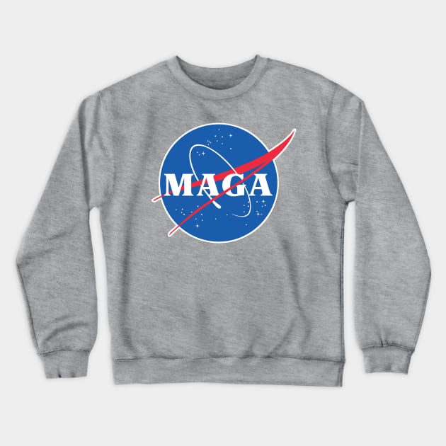 Nasa / MAGA Logo Tribute/Parody Design Crewneck Sweatshirt by DankFutura